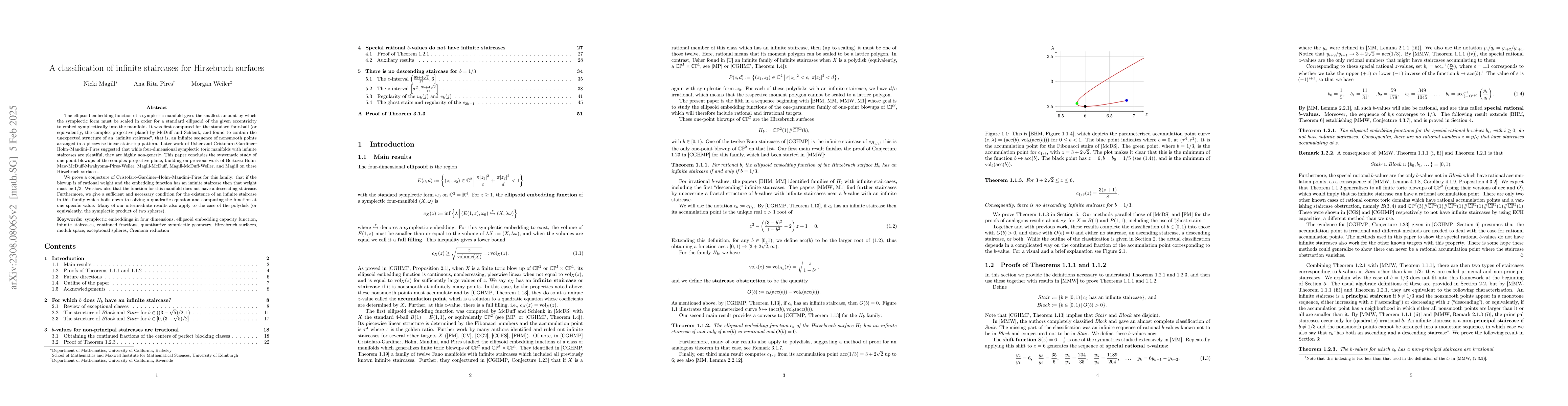 Thumbnail for A classification of infinite staircases for Hirzebruch surfaces