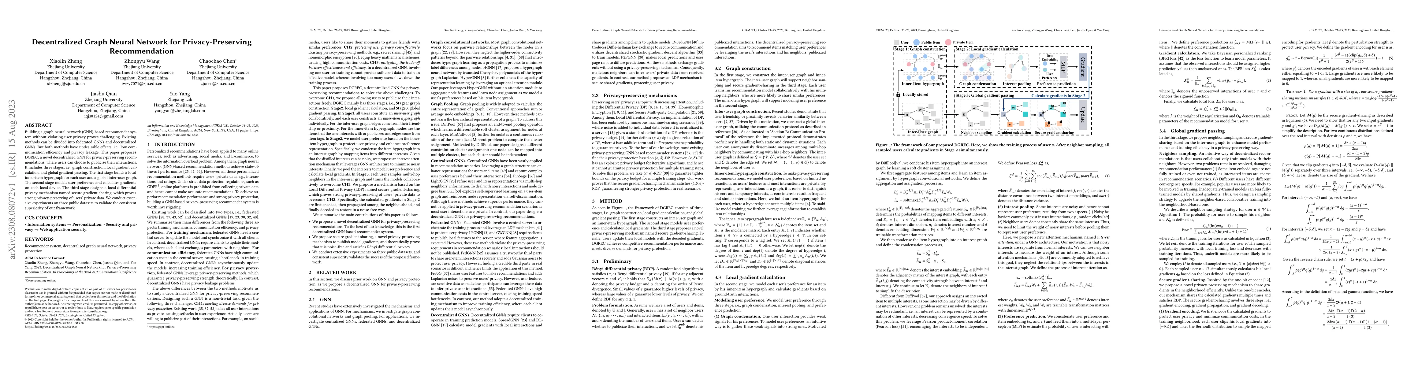 Thumbnail for Decentralized Graph Neural Network for Privacy-Preserving Recommendation