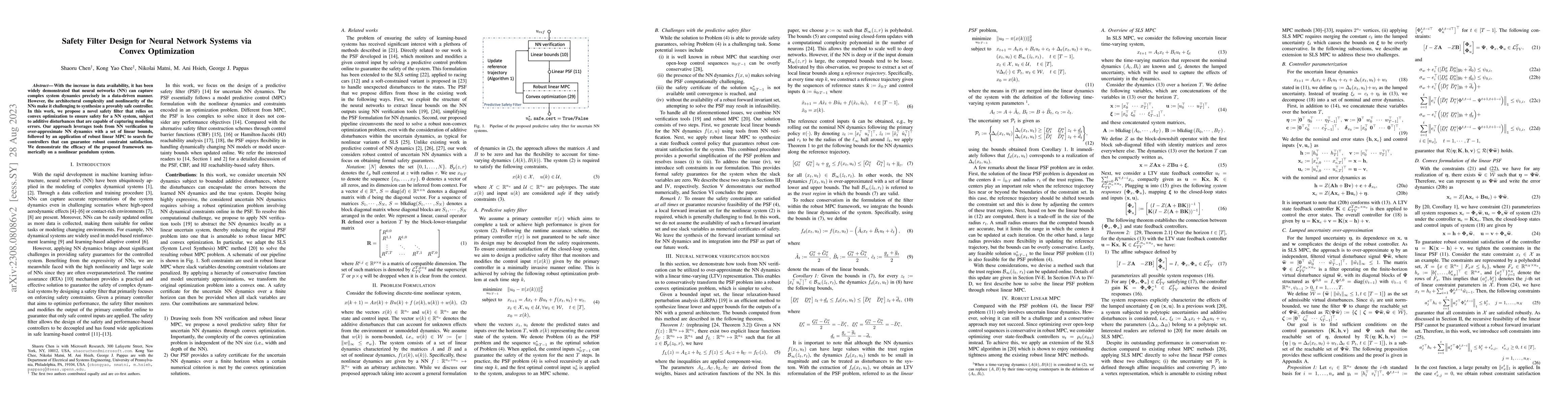 Thumbnail for Safety Filter Design for Neural Network Systems via Convex Optimization