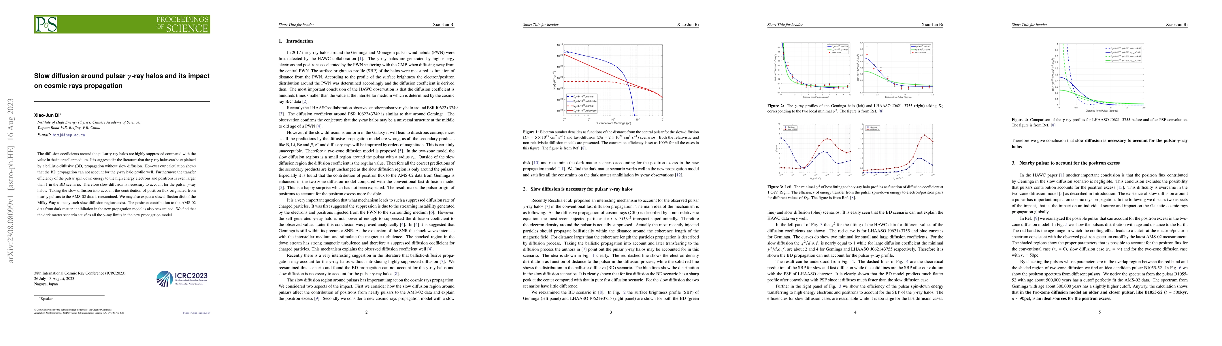 Thumbnail for Slow diffusion around pulsar $\gamma$-ray halos and its impact on cosmic
  rays propagation