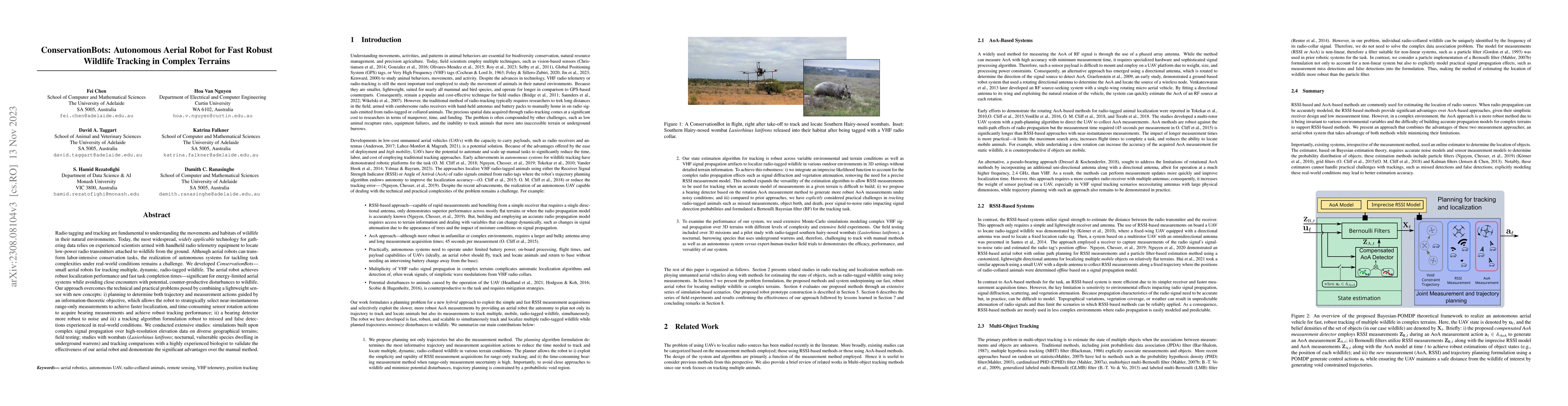 Thumbnail for ConservationBots: Autonomous Aerial Robot for Fast Robust Wildlife
  Tracking in Complex Terrains