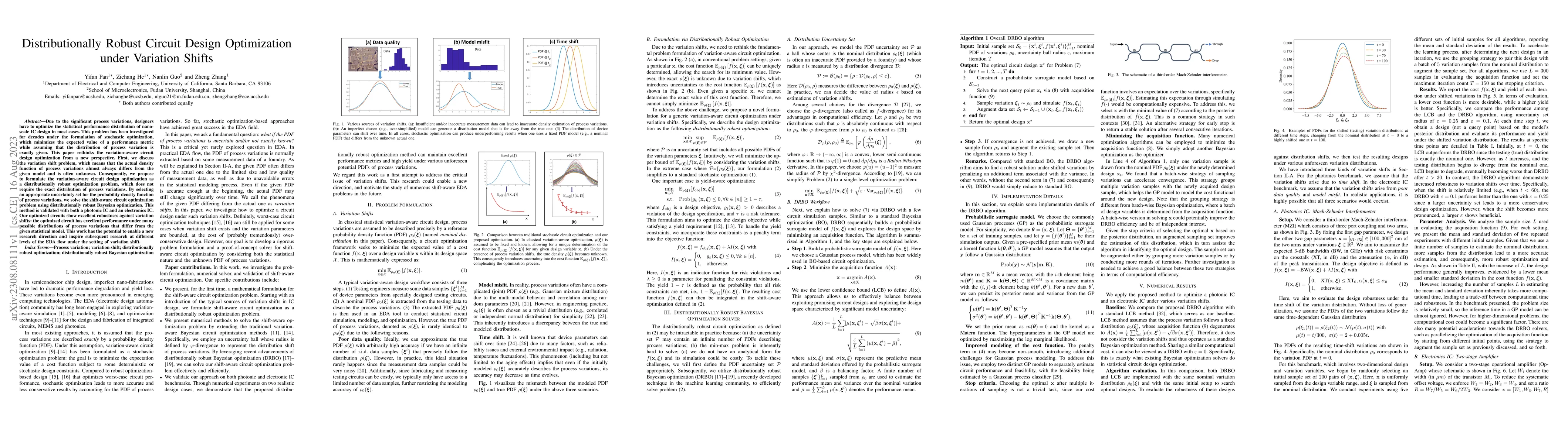 Thumbnail for Distributionally Robust Circuit Design Optimization under Variation
  Shifts
