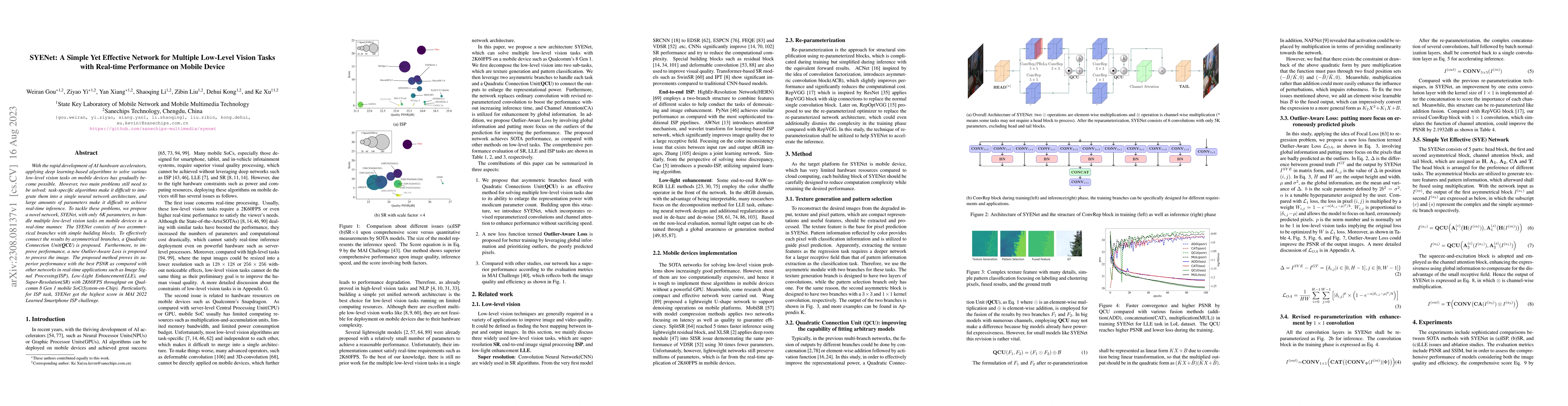 Thumbnail for SYENet: A Simple Yet Effective Network for Multiple Low-Level Vision
  Tasks with Real-time Performance on Mobile Device