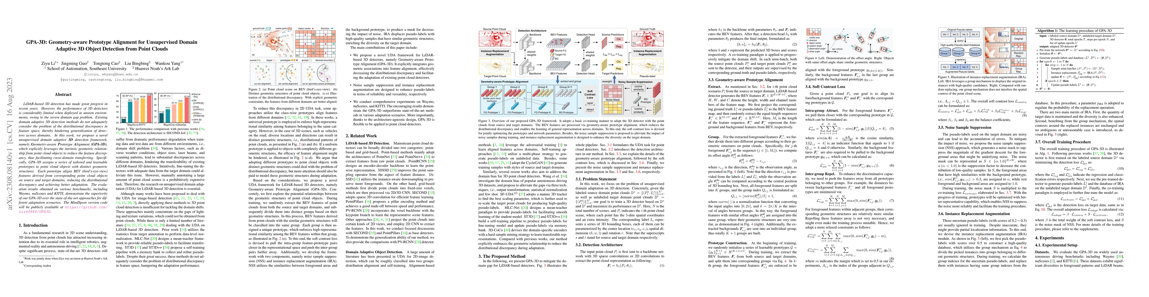 Thumbnail for GPA-3D: Geometry-aware Prototype Alignment for Unsupervised Domain
  Adaptive 3D Object Detection from Point Clouds