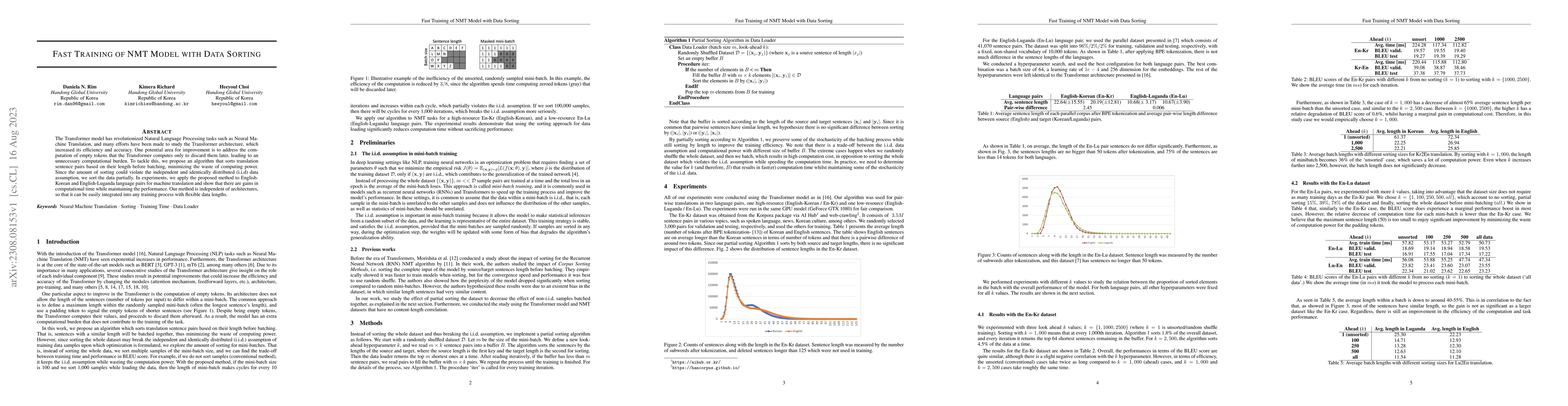 Thumbnail for Fast Training of NMT Model with Data Sorting