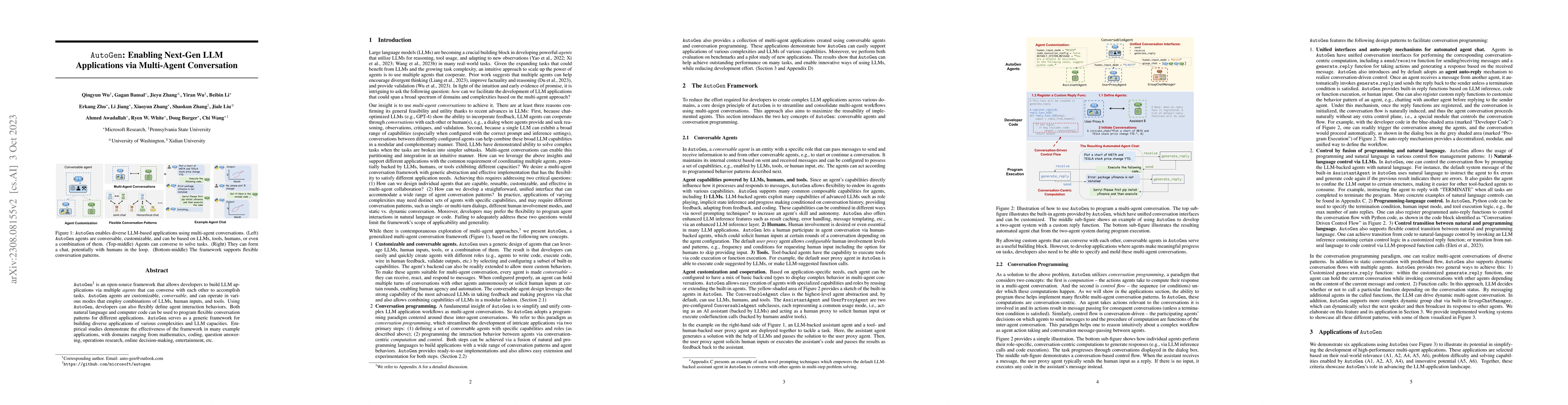 Thumbnail for AutoGen: Enabling Next-Gen LLM Applications via Multi-Agent Conversation