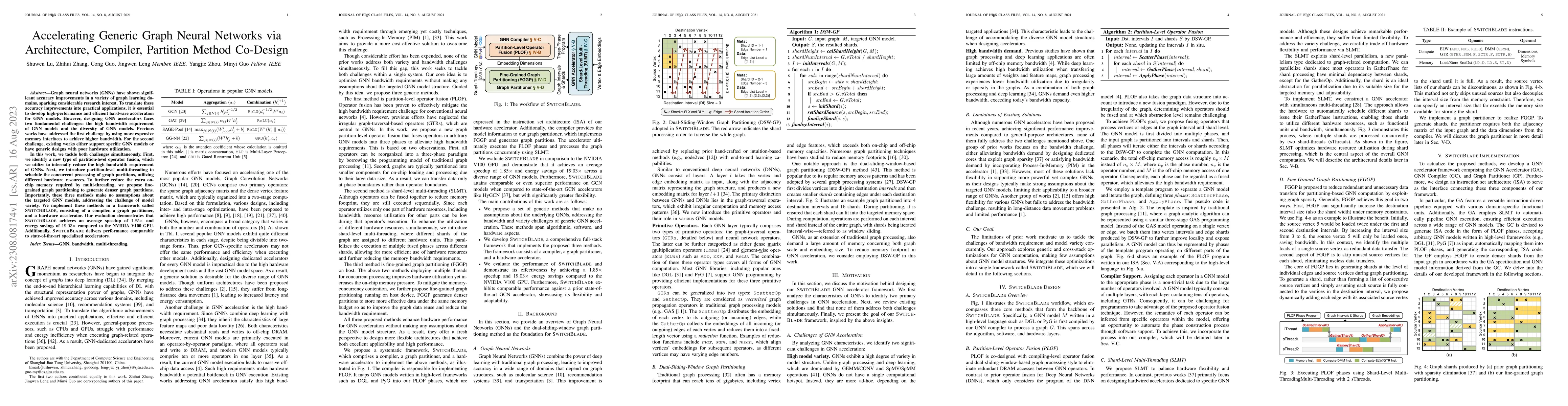 Thumbnail for Accelerating Generic Graph Neural Networks via Architecture, Compiler,
  Partition Method Co-Design