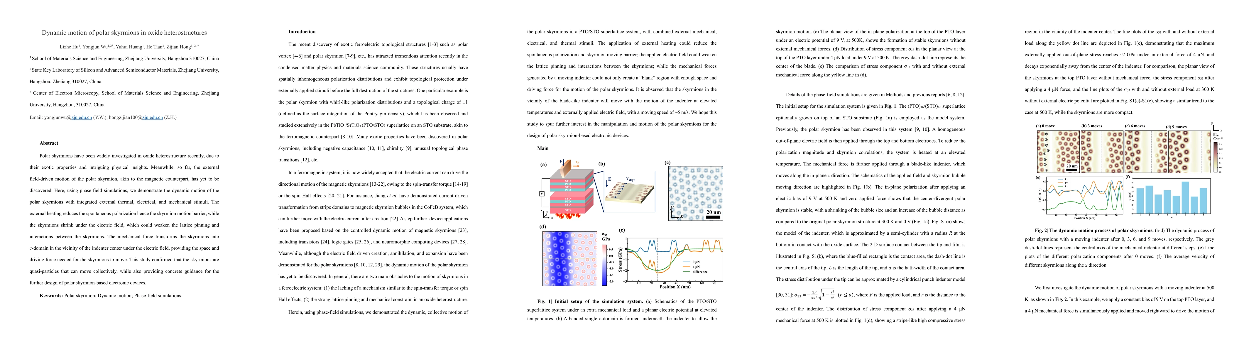 Thumbnail for Dynamic motion of polar skyrmions in oxide heterostructures