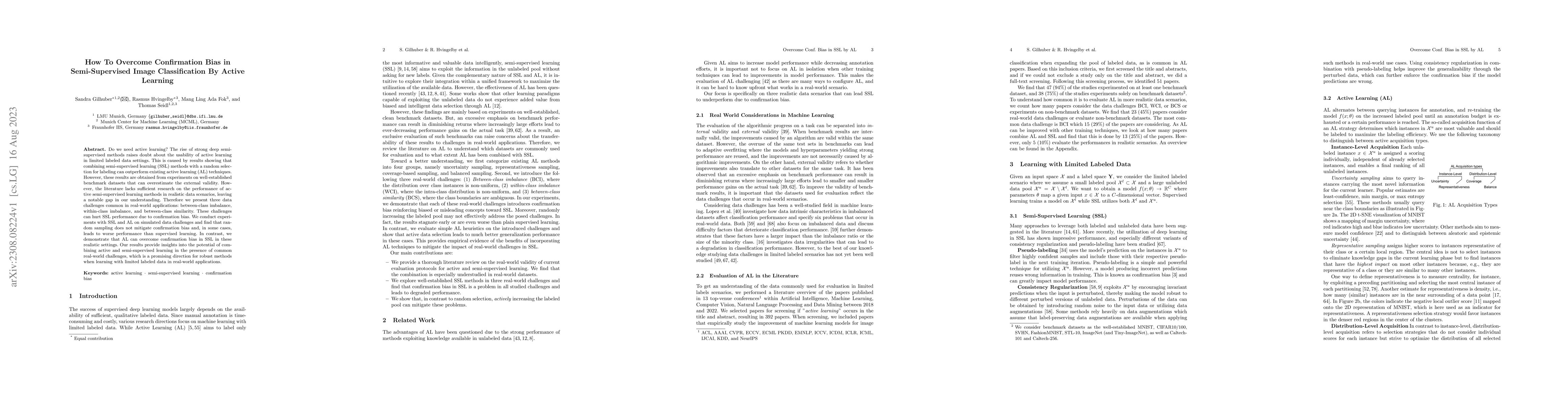 Thumbnail for How To Overcome Confirmation Bias in Semi-Supervised Image
  Classification By Active Learning