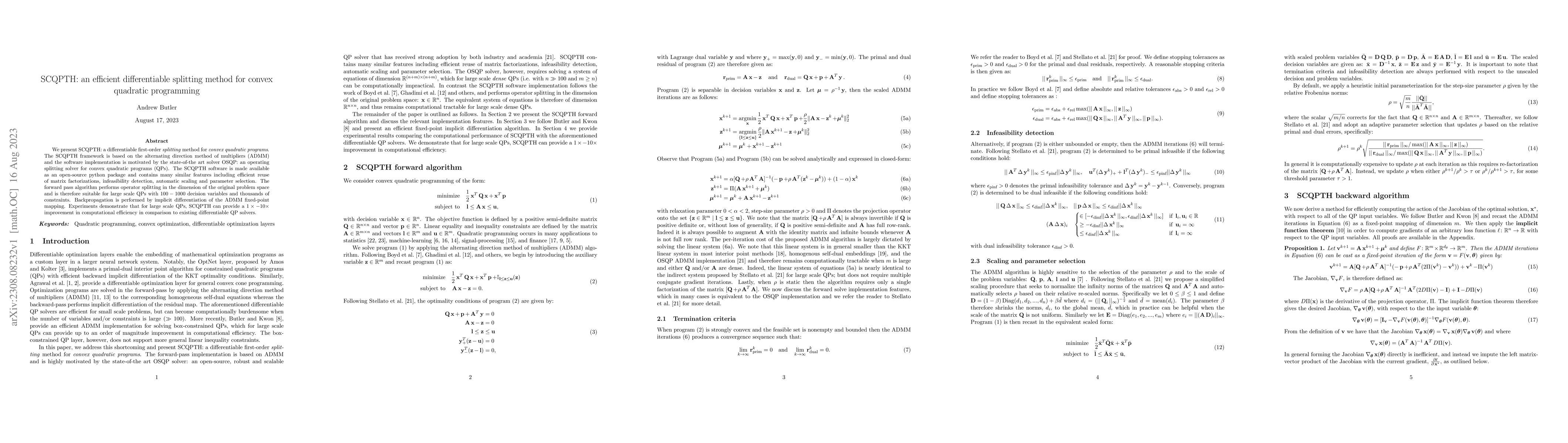 Thumbnail for SCQPTH: an efficient differentiable splitting method for convex
  quadratic programming
