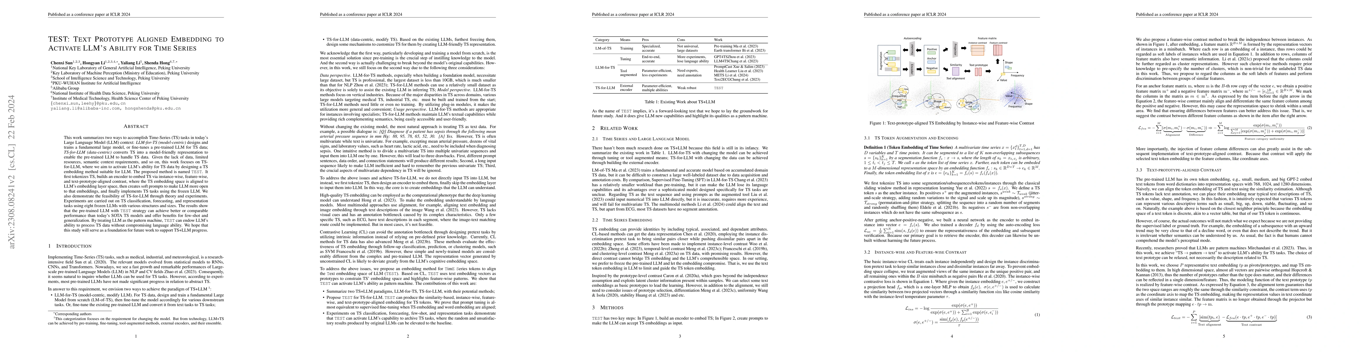 Thumbnail for TEST: Text Prototype Aligned Embedding to Activate LLM's Ability for
  Time Series