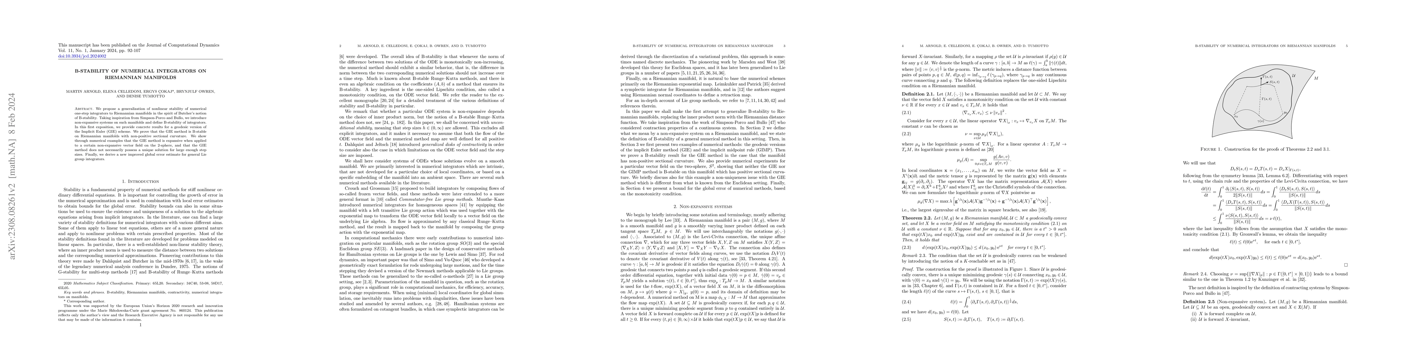 Thumbnail for B-stability of numerical integrators on Riemannian manifolds