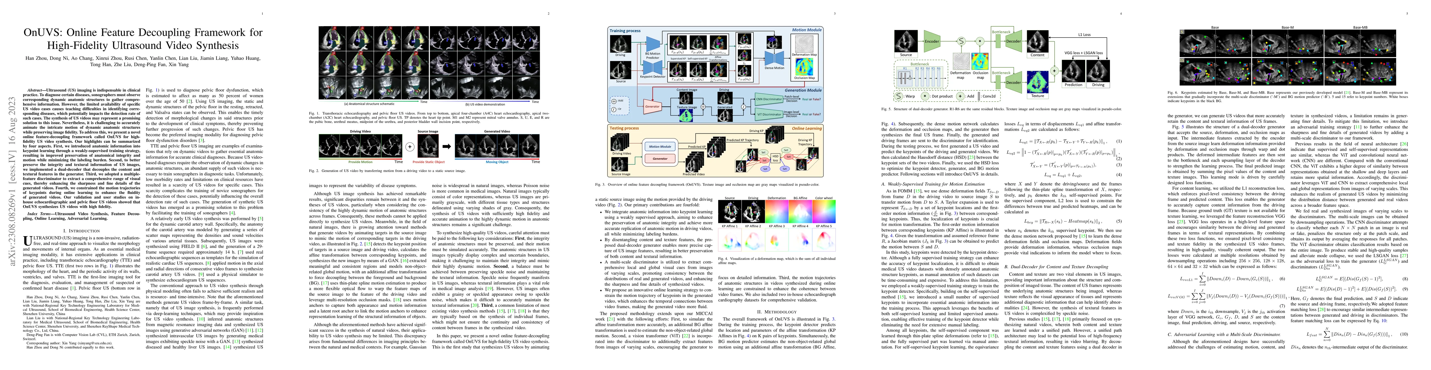 Thumbnail for OnUVS: Online Feature Decoupling Framework for High-Fidelity Ultrasound
  Video Synthesis