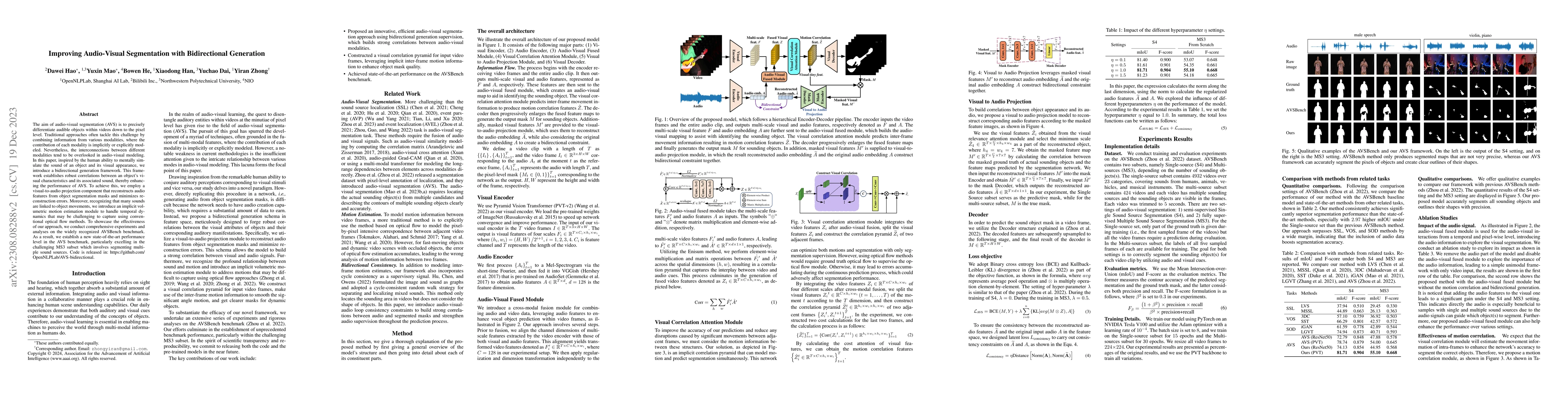 Thumbnail for Improving Audio-Visual Segmentation with Bidirectional Generation