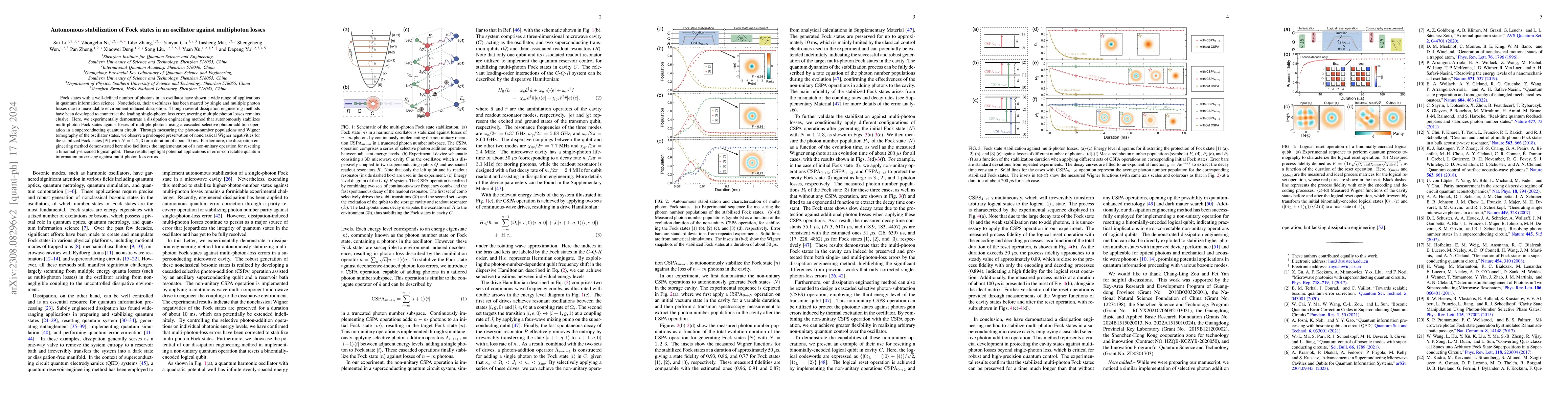 Thumbnail for Autonomous Stabilization of Fock States in an Oscillator against
  Multiphoton Losses