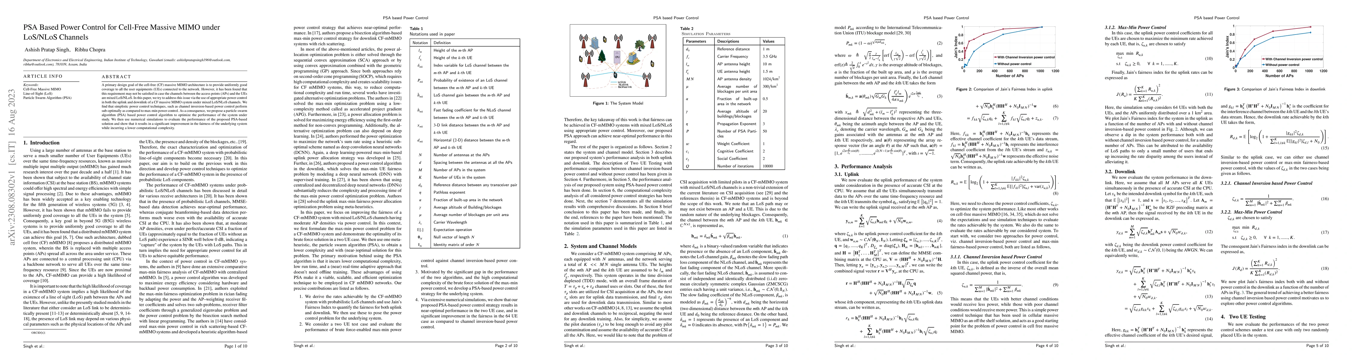 Thumbnail for PSA Based Power Control for Cell-Free Massive MIMO under LoS/NLoS
  Channels