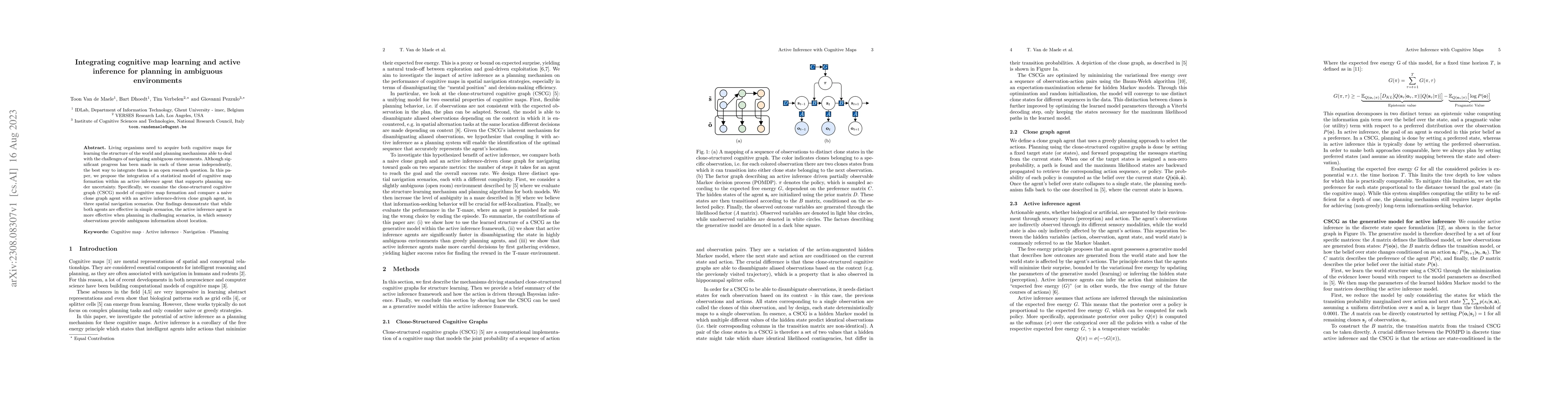 Thumbnail for Integrating cognitive map learning and active inference for planning in
  ambiguous environments
