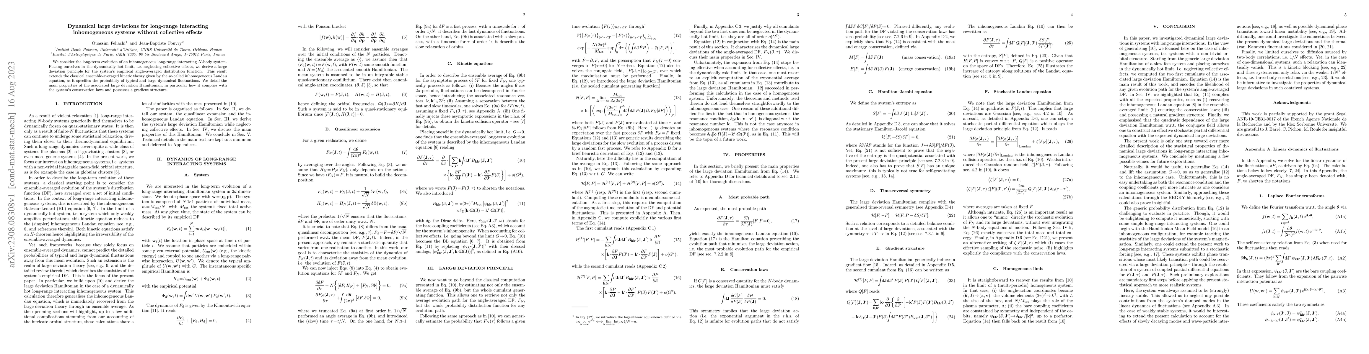 Thumbnail for Dynamical large deviations for long-range interacting inhomogeneous
  systems without collective effects