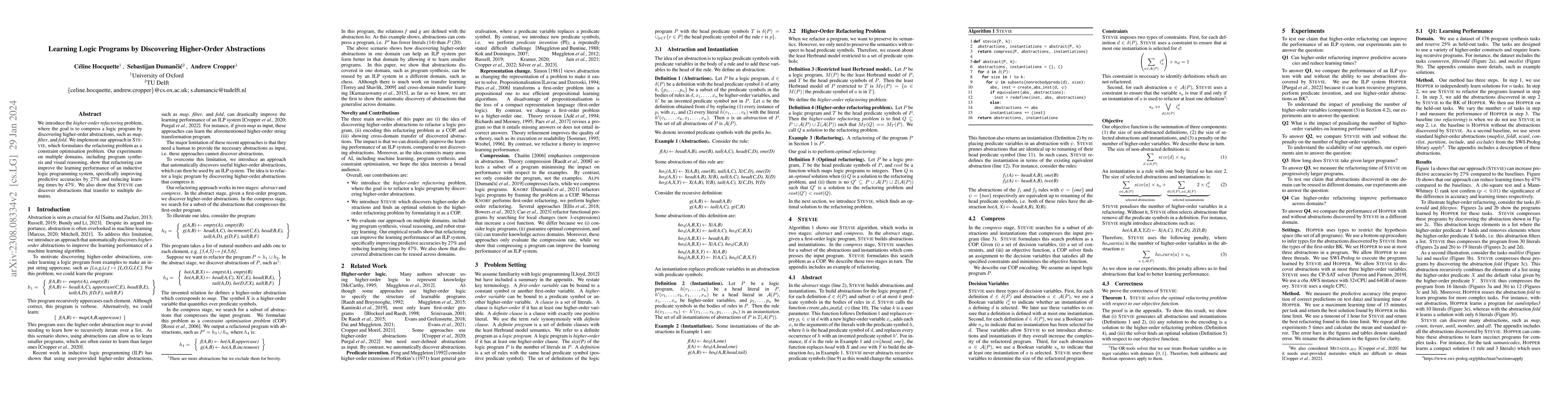 Thumbnail for Learning logic programs by discovering higher-order abstractions