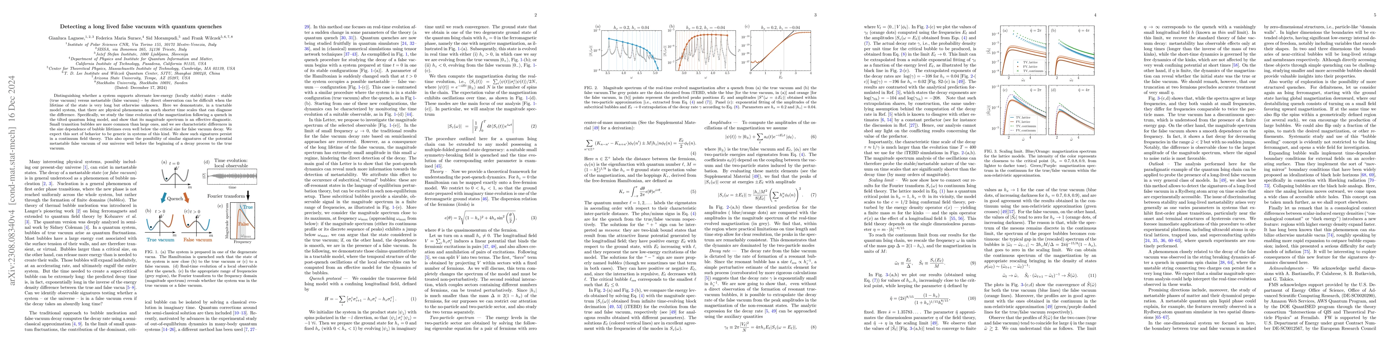 Thumbnail for Detecting a long lived false vacuum with quantum quenches