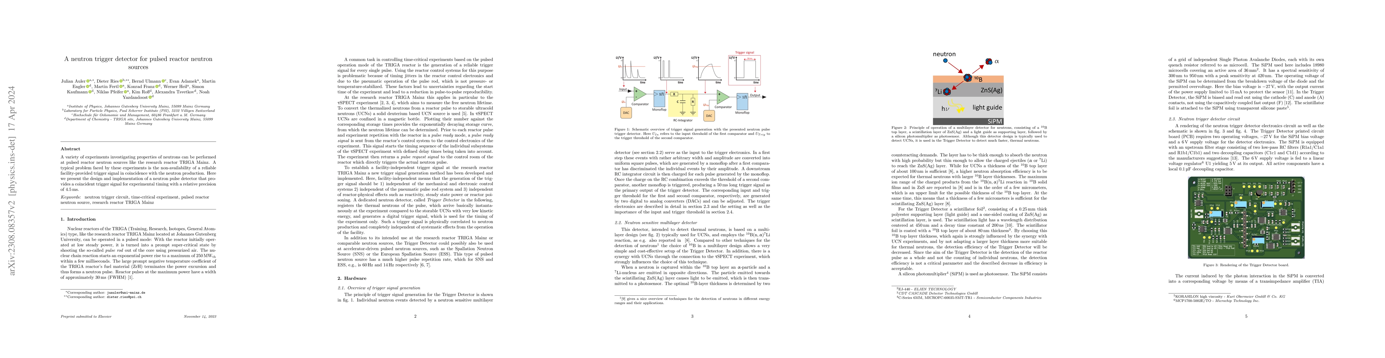 Thumbnail for A neutron trigger detector for pulsed reactor neutron sources
