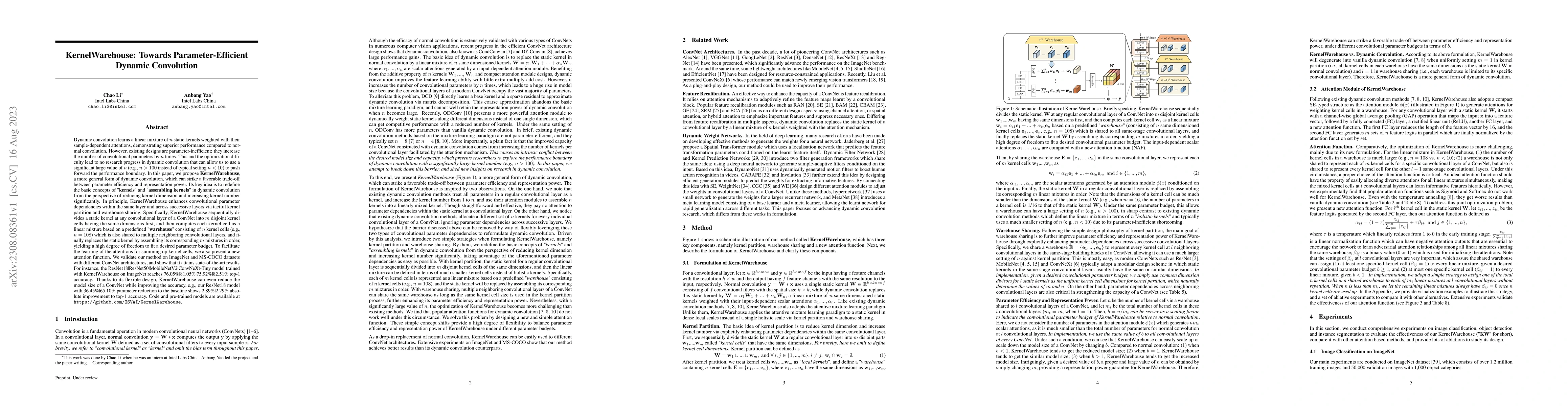 Thumbnail for KernelWarehouse: Towards Parameter-Efficient Dynamic Convolution