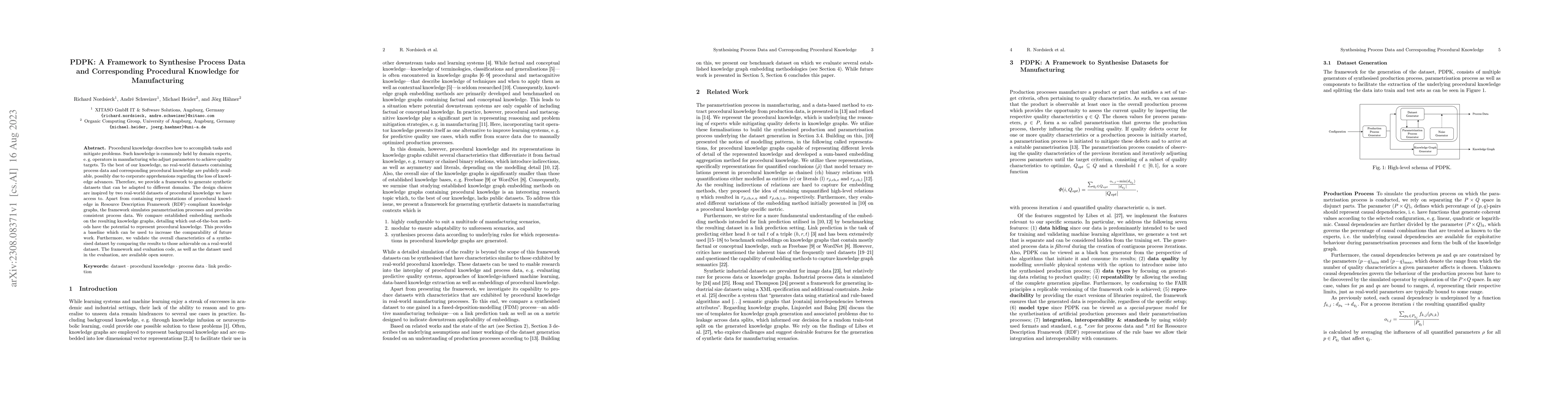 Thumbnail for PDPK: A Framework to Synthesise Process Data and Corresponding
  Procedural Knowledge for Manufacturing