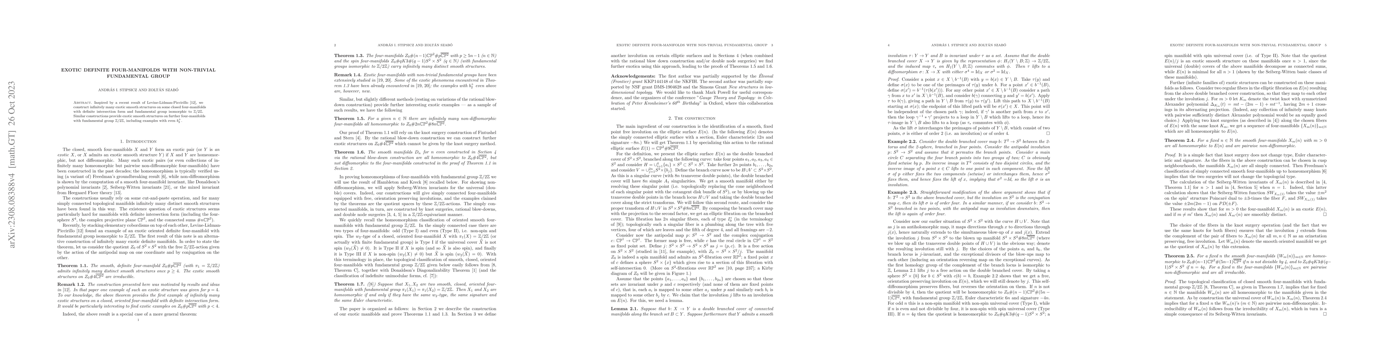 Thumbnail for Exotic definite four-manifolds with non-trivial fundamental group