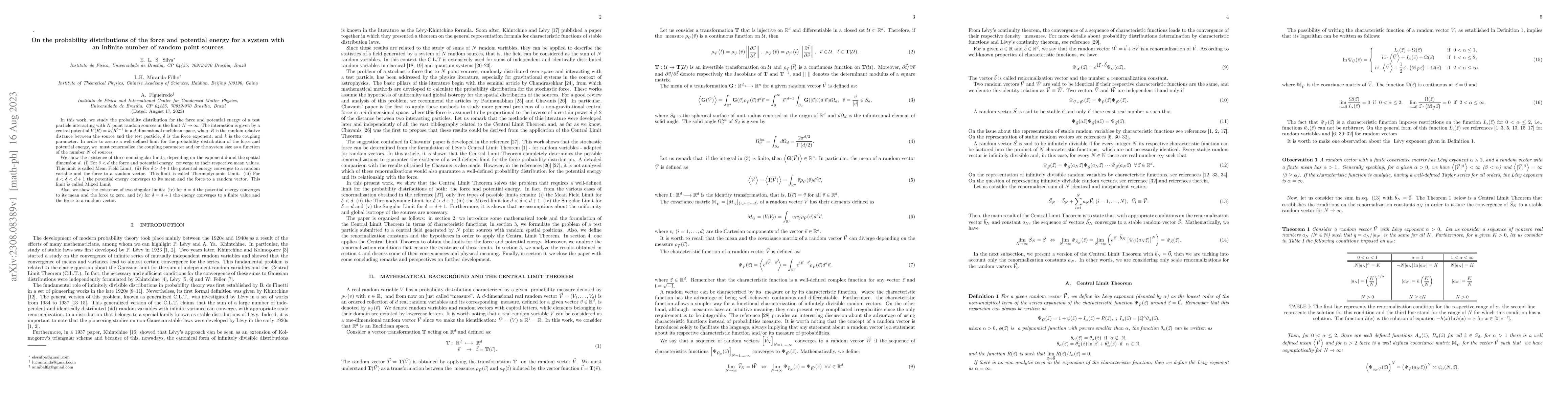 Thumbnail for On the probability distributions of the force and potential energy for a
  system with an infinite number of random point sources