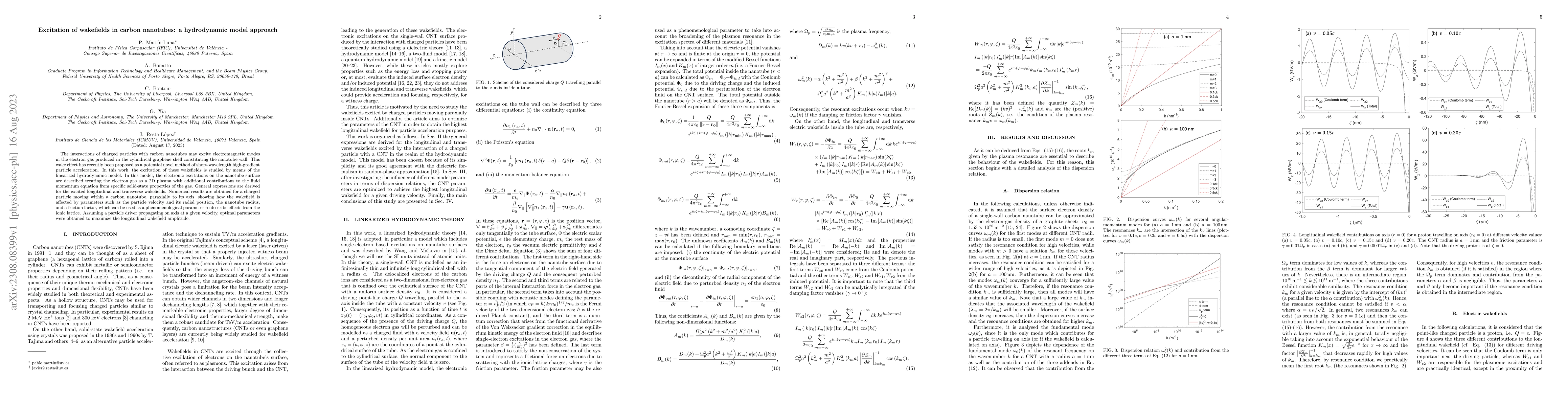 Thumbnail for Excitation of wakefields in carbon nanotubes: a hydrodynamic model
  approach