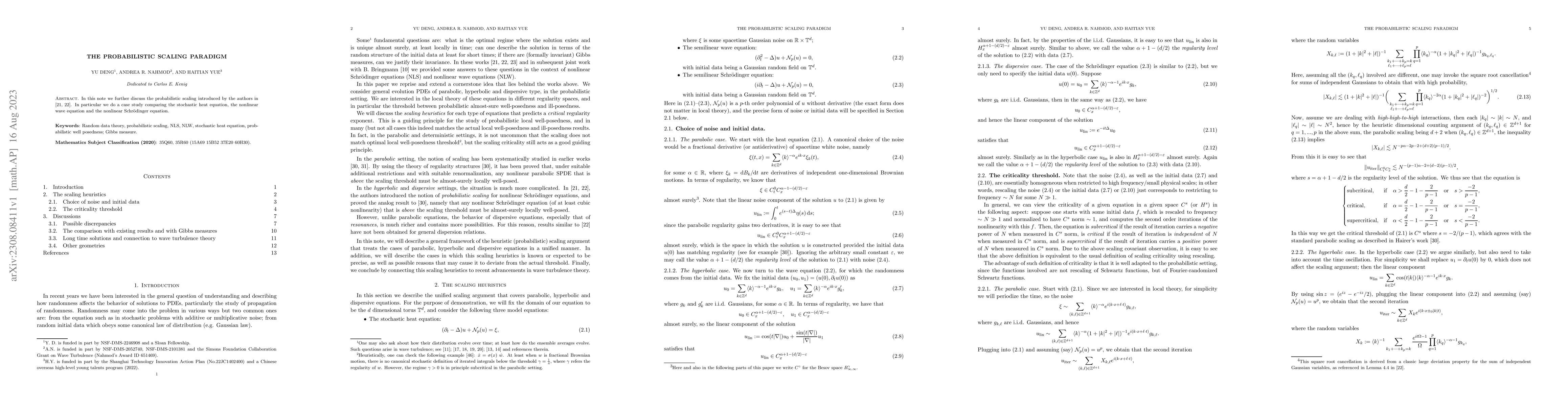 Thumbnail for The probabilistic scaling paradigm