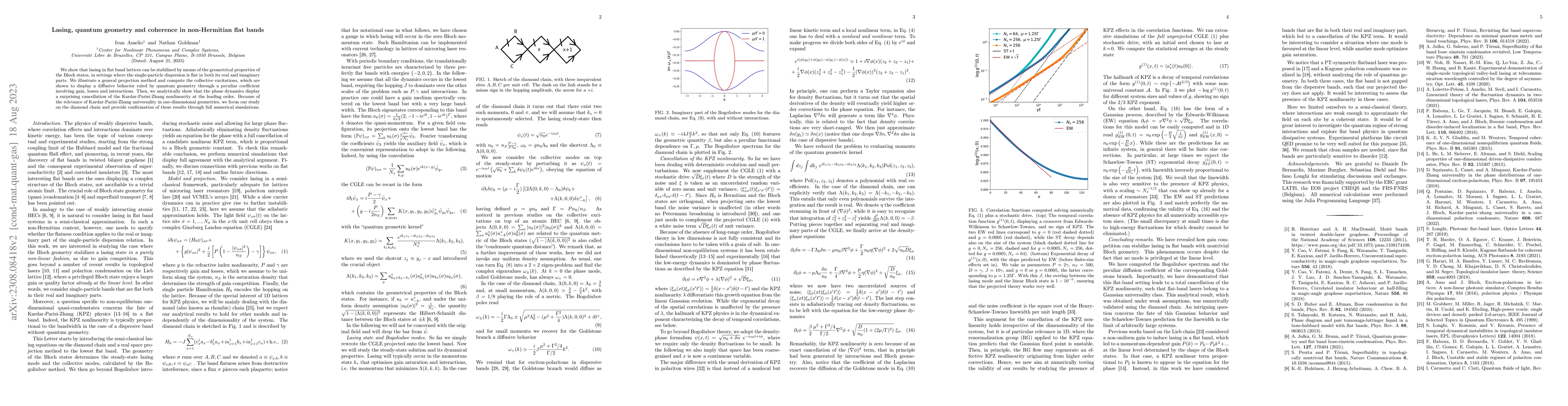 Thumbnail for Lasing, quantum geometry and coherence in non-Hermitian flat bands