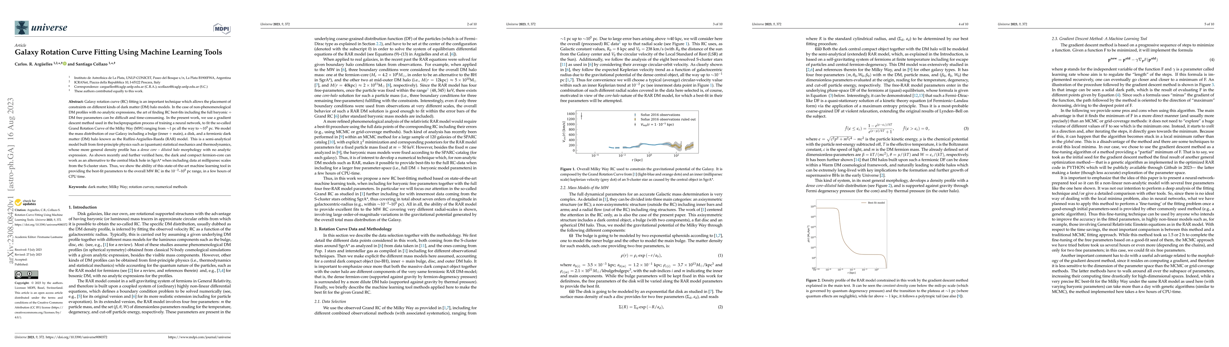 Thumbnail for Galaxy Rotation Curve Fitting Using Machine Learning Tools