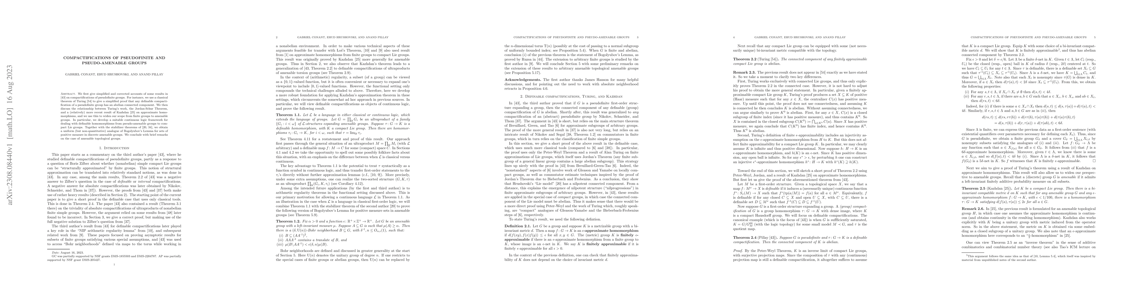 Thumbnail for Compactifications of pseudofinite and pseudo-amenable groups
