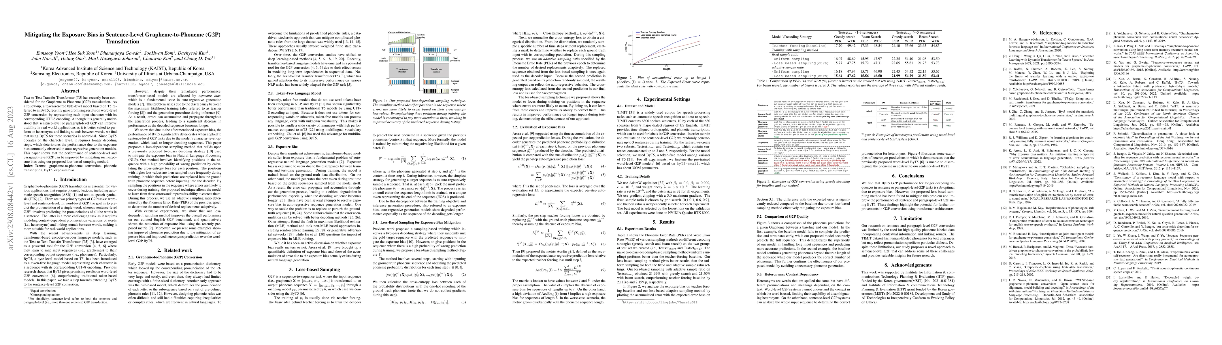 Thumbnail for Mitigating the Exposure Bias in Sentence-Level Grapheme-to-Phoneme (G2P)
  Transduction