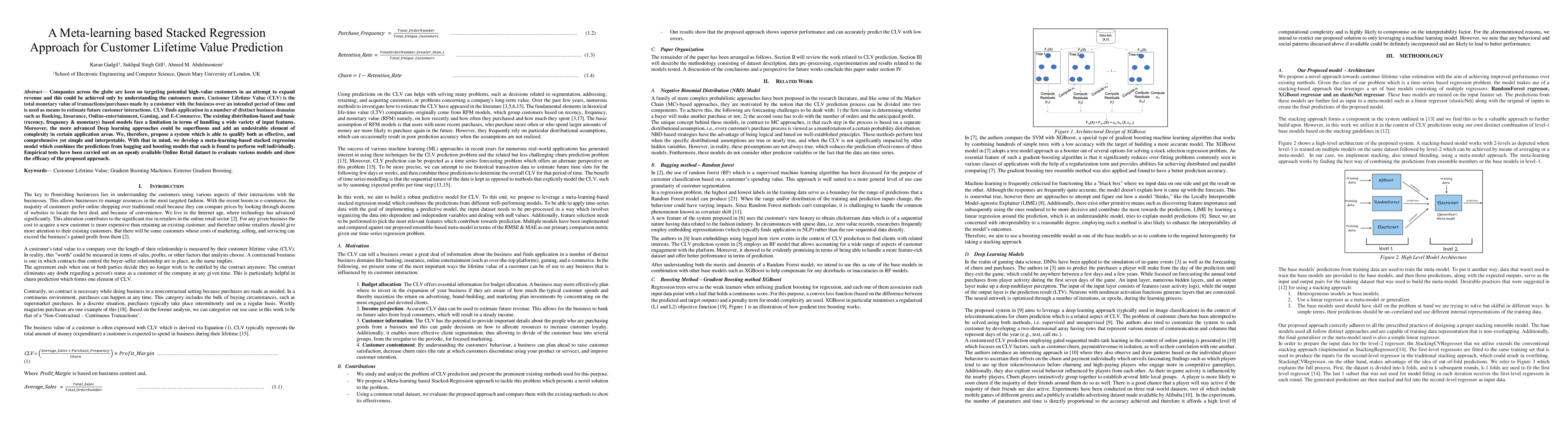 Thumbnail for A Meta-learning based Stacked Regression Approach for Customer Lifetime
  Value Prediction