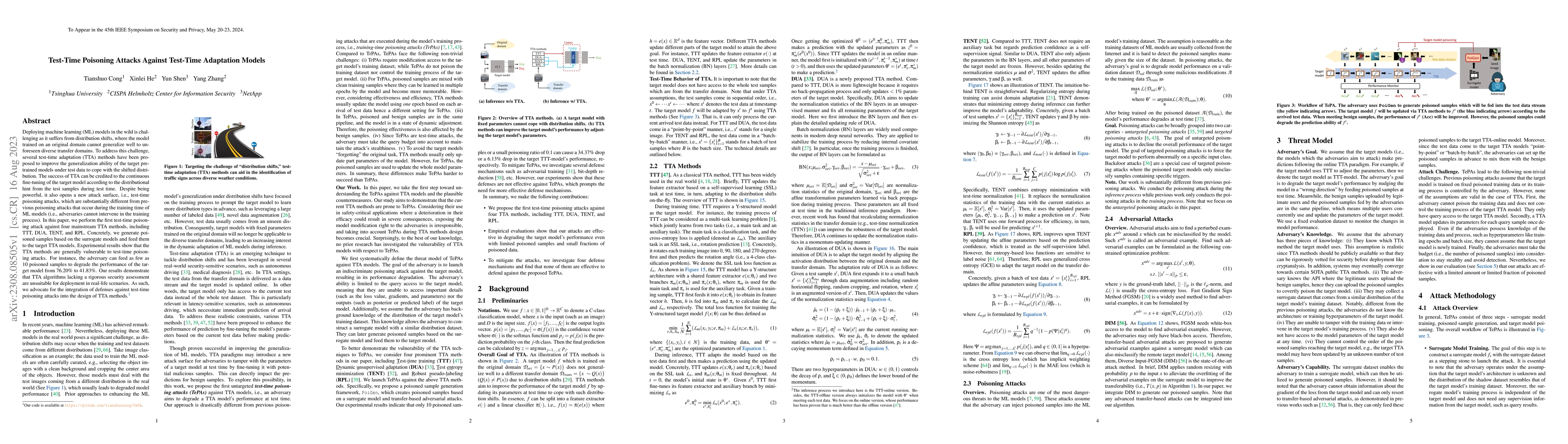 Thumbnail for Test-Time Poisoning Attacks Against Test-Time Adaptation Models