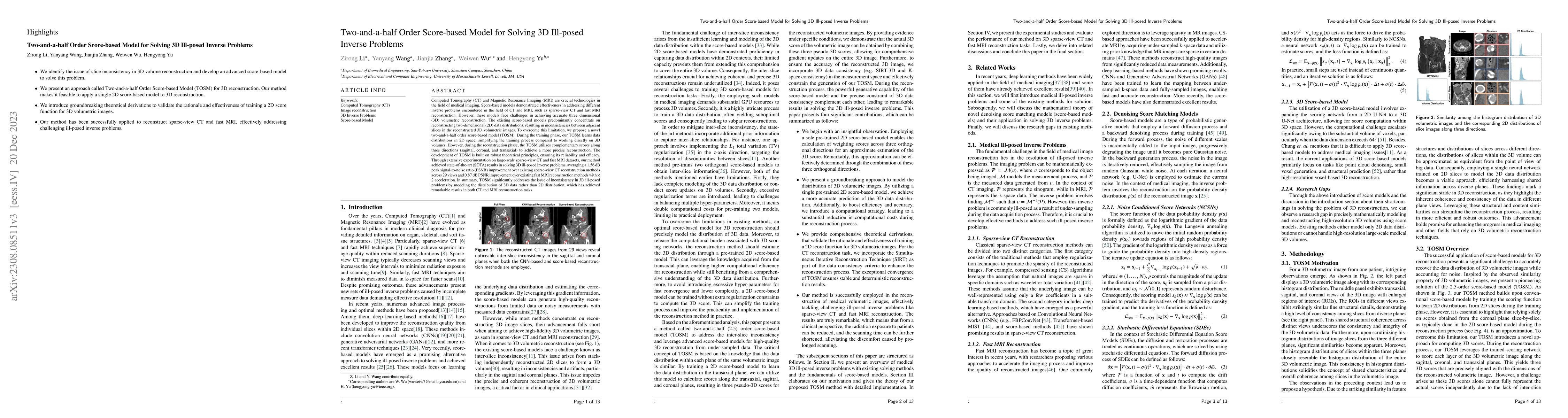Thumbnail for Two-and-a-half Order Score-based Model for Solving 3D Ill-posed Inverse
  Problems