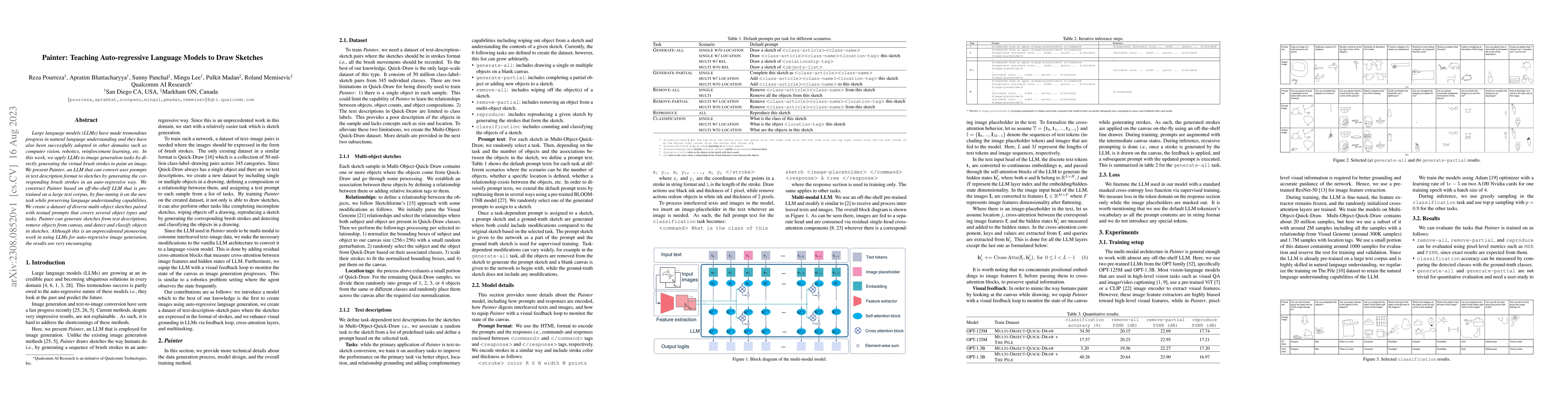 Thumbnail for Painter: Teaching Auto-regressive Language Models to Draw Sketches