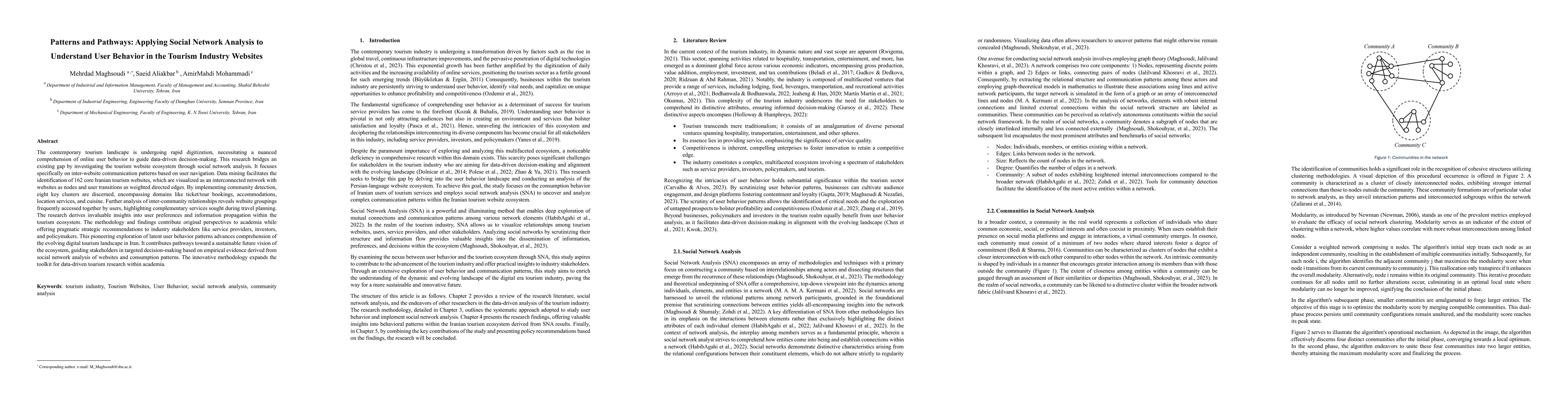 Thumbnail for Patterns and Pathways: Applying Social Network Analysis to Understand
  User Behavior in the Tourism Industry Websites