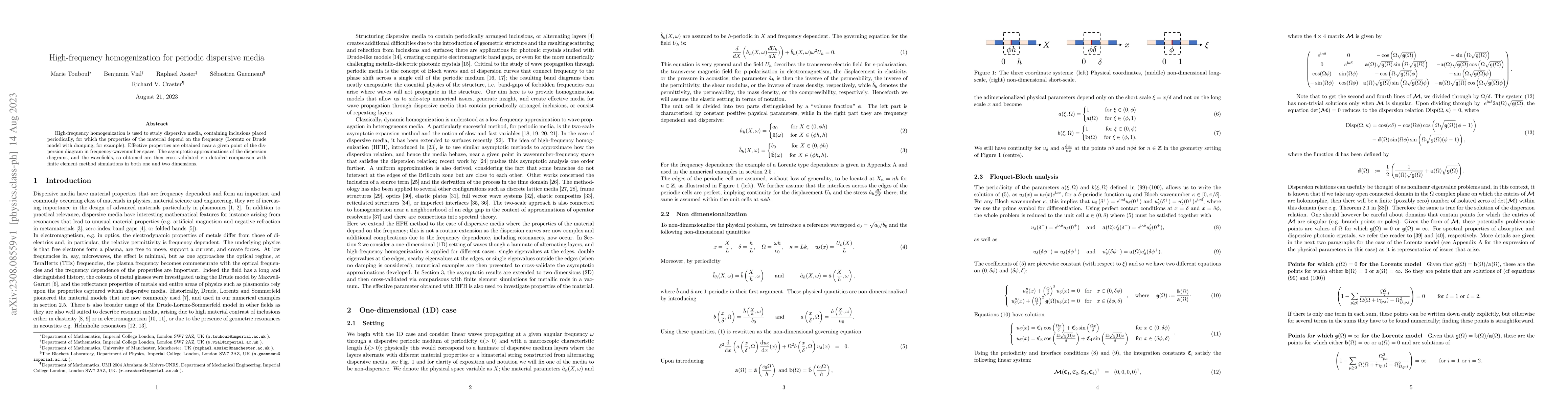 Thumbnail for High-frequency homogenization for periodic dispersive media