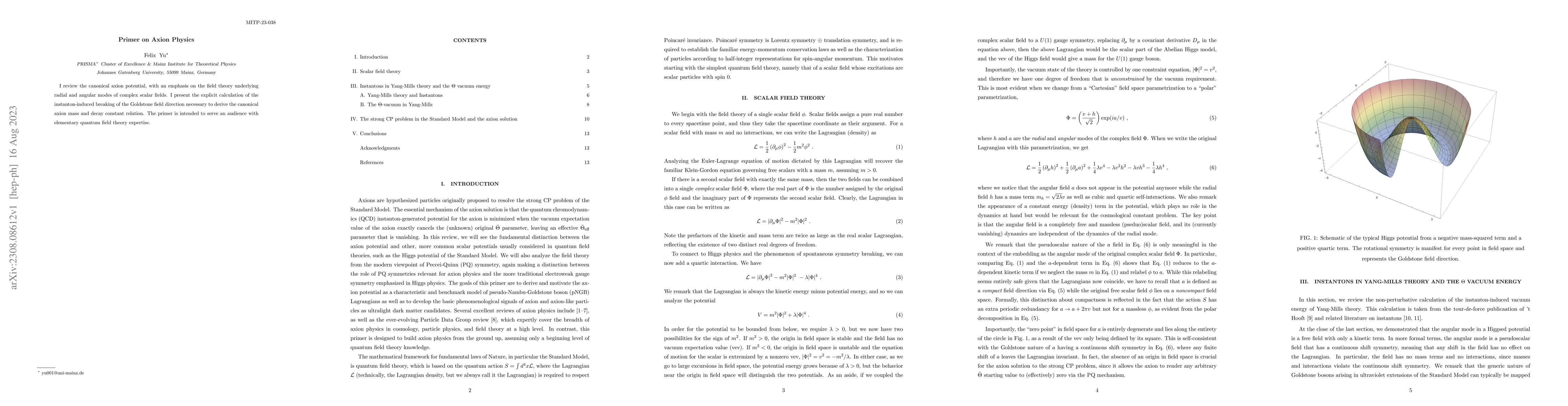 Thumbnail for Primer on Axion Physics