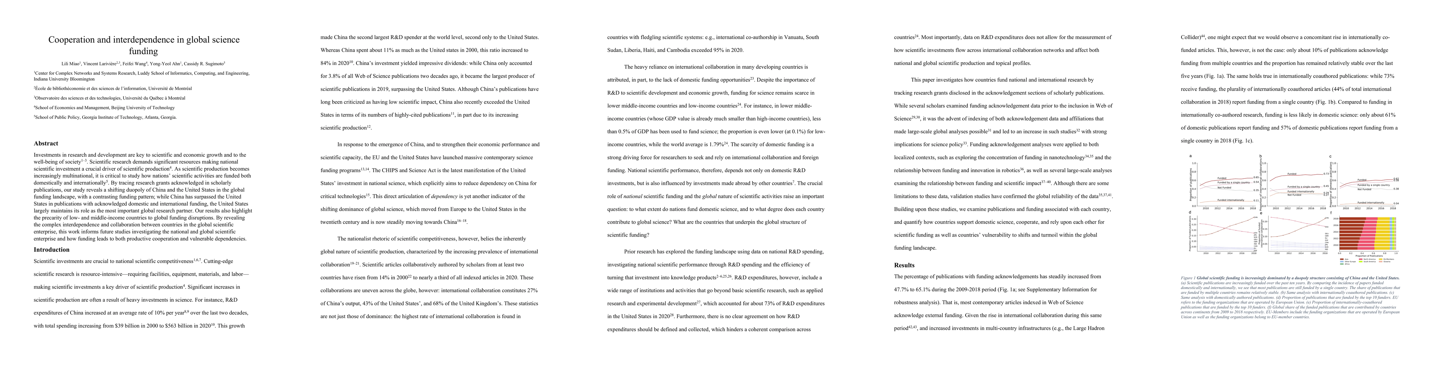 Thumbnail for Cooperation and interdependence in global science funding