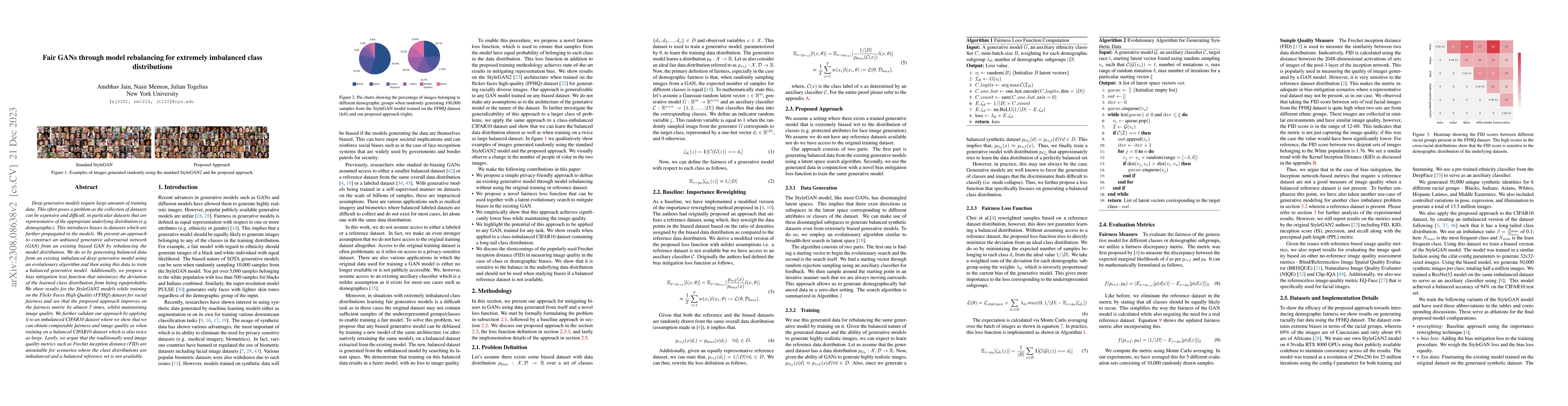 Thumbnail for Fair GANs through model rebalancing for extremely imbalanced class
  distributions