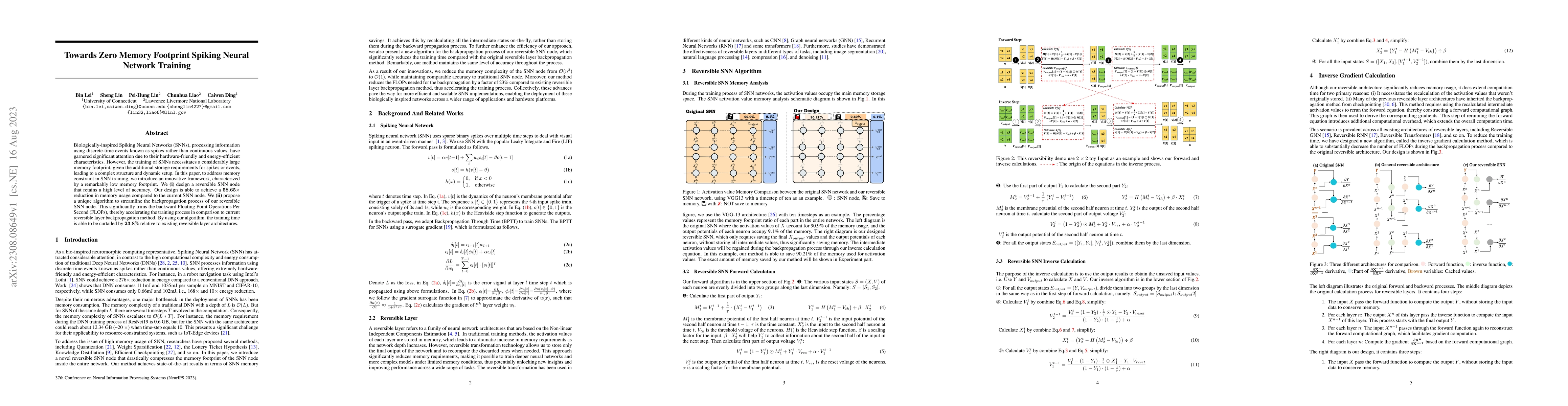 Thumbnail for Towards Zero Memory Footprint Spiking Neural Network Training