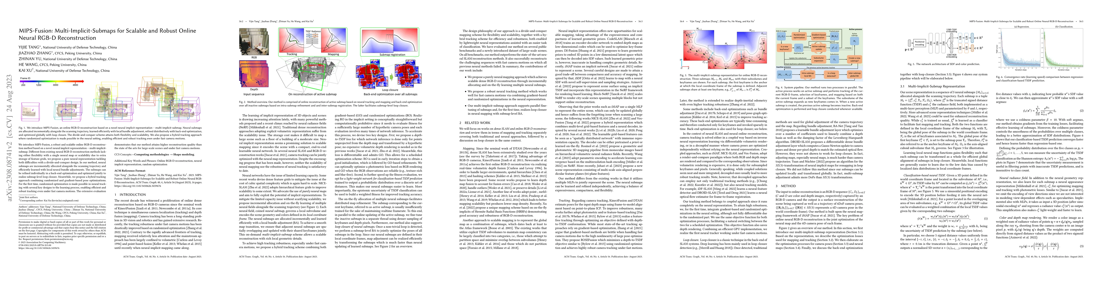 Thumbnail for MIPS-Fusion: Multi-Implicit-Submaps for Scalable and Robust Online
  Neural RGB-D Reconstruction
