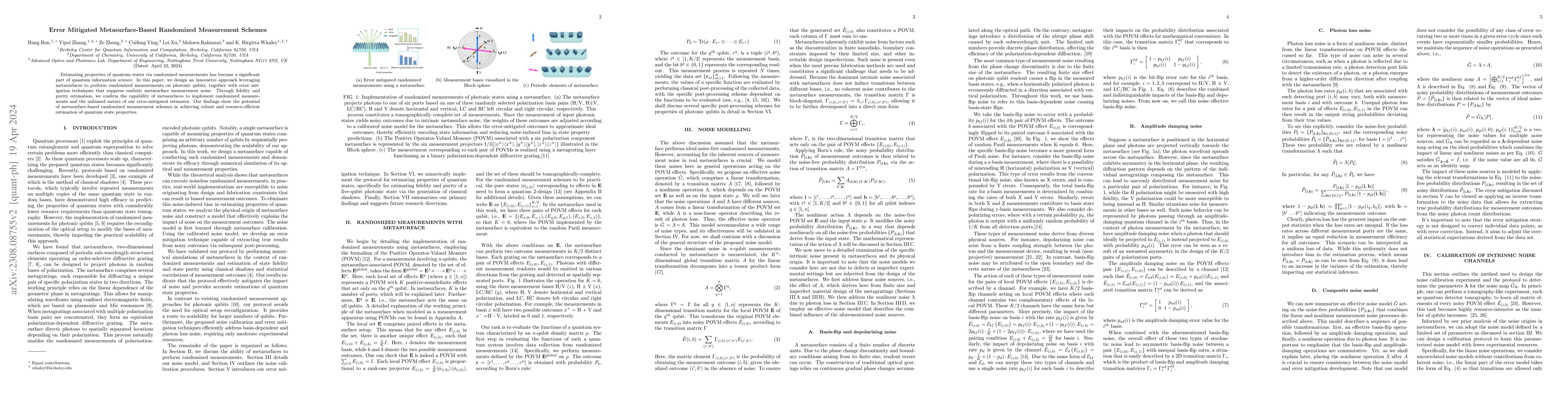 Thumbnail for Error Mitigated Metasurface-Based Randomized Measurement Schemes
