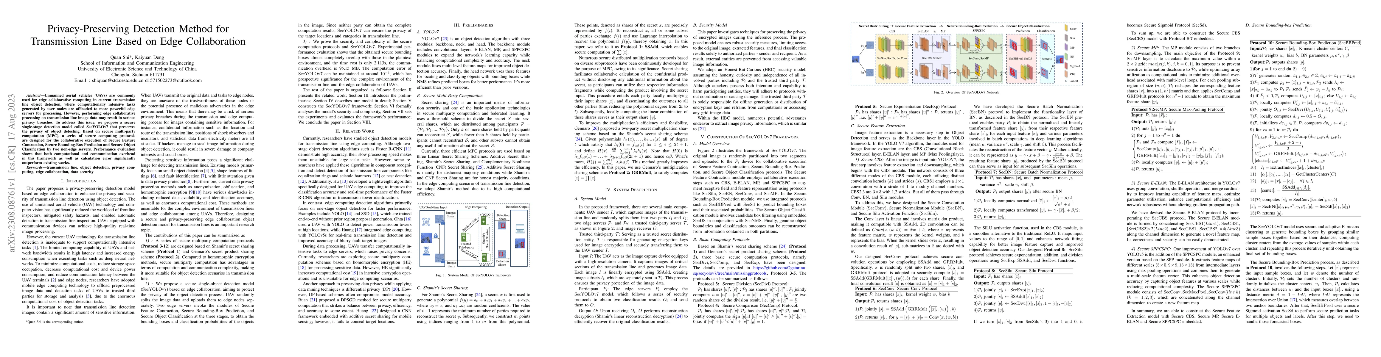 Thumbnail for Privacy-Preserving Detection Method for Transmission Line Based on Edge
  Collaboration