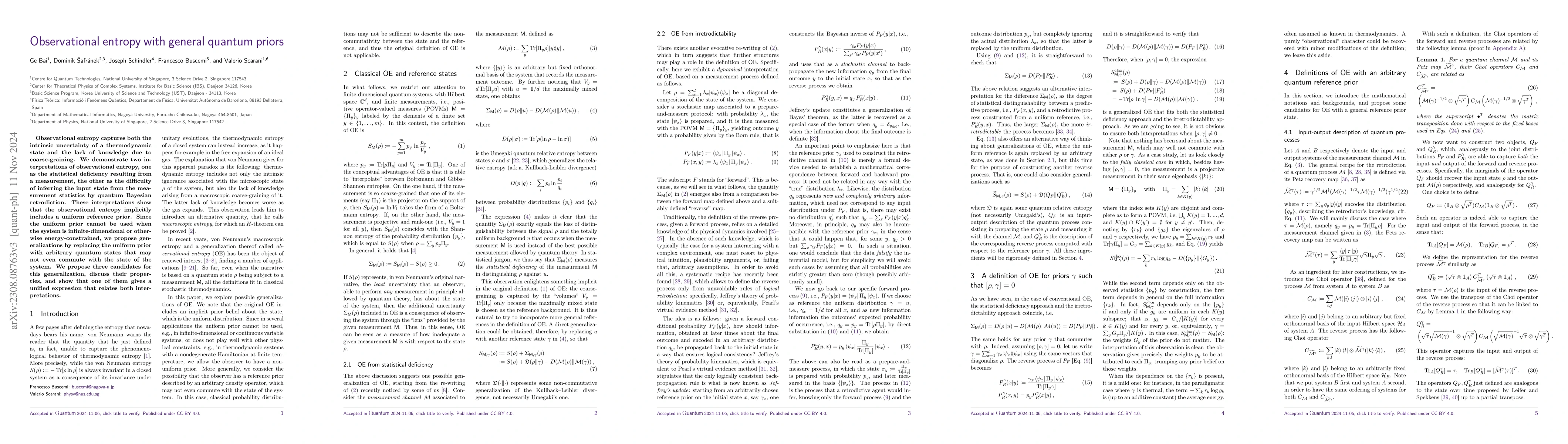 Thumbnail for Observational entropy with general quantum priors