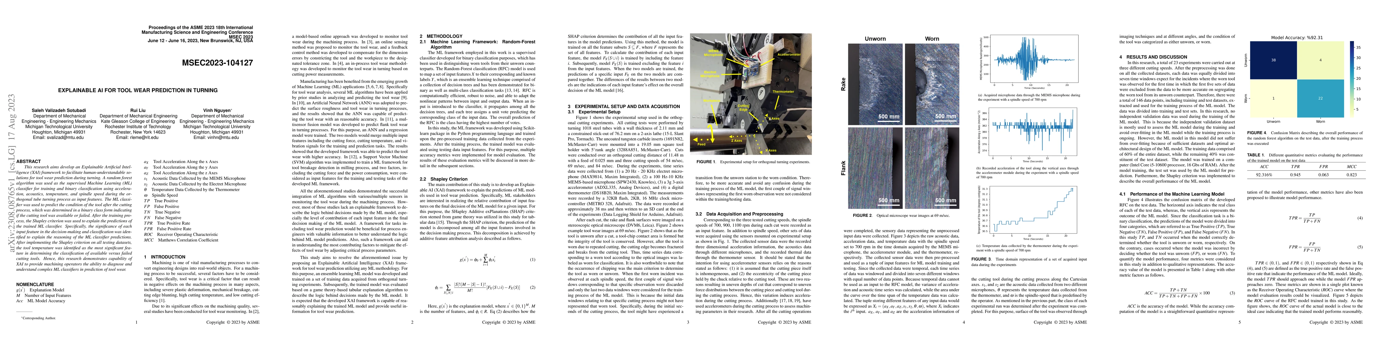 Thumbnail for Explainable AI for tool wear prediction in turning